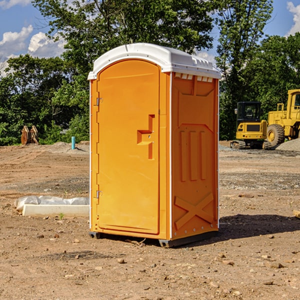 how often are the porta potties cleaned and serviced during a rental period in Pine CO